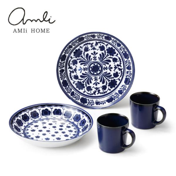 定価 マグカップ プレート ペア 父の日 プレゼント 22 結婚祝い おしゃれ 新生活 小花のデザイン 藍色 グランブルー 食器セット 日本製 ギフト Sarozambia Com