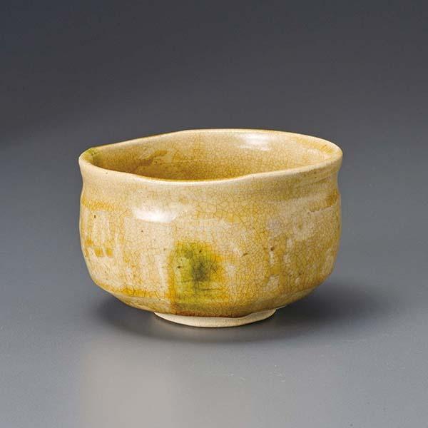 抹茶茶碗 抹茶碗 黄瀬戸 加実作 作家 木箱 :ga805-25:うつわのお店 た