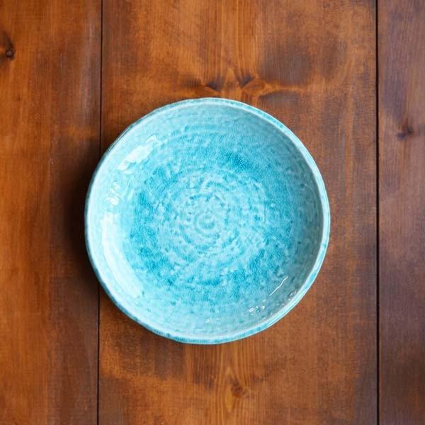 たたら 大皿 あかつき トルコ釉 丸皿(大) ワンプレート 食器 おしゃれ