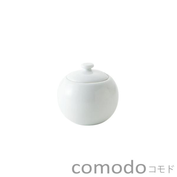 「comodo」とはイタリア語で「くつろぎ」という意味があります。丸く優しいフォルムがゆったりとしたくつろぎのテーブルを演出します。【comodo シュガーポット】サイズ：Φ7.0×7.5cm容量：140cc素材：磁器生産：日本電子レンジ、...