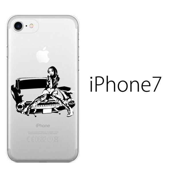 Iphone7 ケース アイフォン7 ソフト ケース Tpu カバー スマホケース アップルマーク アメ車ガール クリア スマホケース手帳型のケータイ屋24 通販 Paypayモール