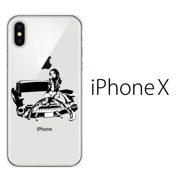 スマホケース Iphonex スマホカバー 携帯ケース アイフォンx ハード カバー アップルマーク アメ車ガール クリア スマホケース手帳型のケータイ屋24 通販 Paypayモール