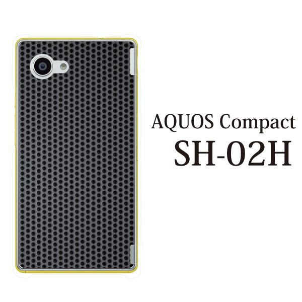 Aquos Compact Sh 02h Sh02h ケース カバー ブラック メタル 鉄の格子模様 スマホケース手帳型のケータイ屋24 通販 Paypayモール