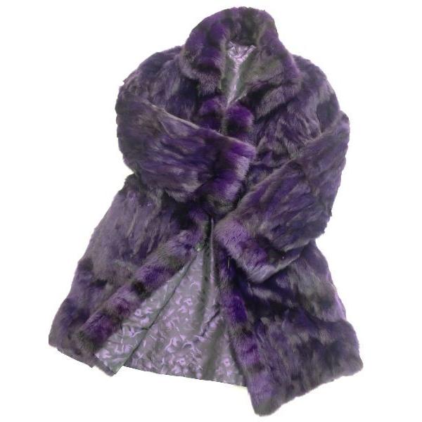 中古 リサイクル アンティーク ハーフコート 毛皮 紫 黒 リス シルク リバーシブル K R 2 5 きものショップ 絹の家 通販 Yahoo ショッピング