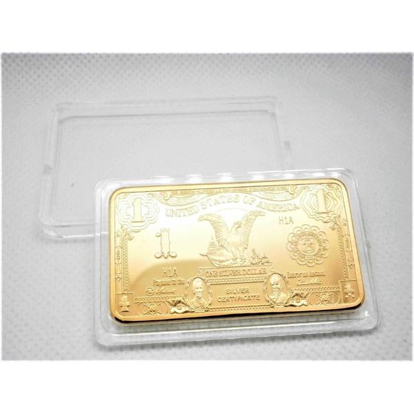 レア！1899年アメリカ1ドル紙幣デザイン！ゴールドインゴット！大統領