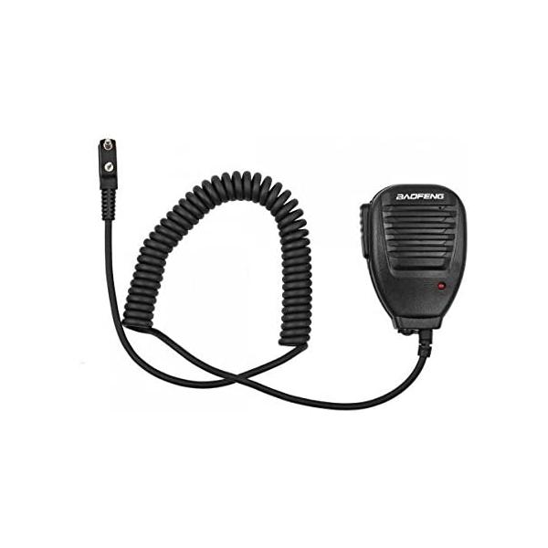 【イヤホンジャック付き】イヤホンジャック付きで、3.5イヤホンと組み合わせて使用でき、夜間の住宅地や激しい騒音時に適用です。スピーカーマイク 手持ち トランシーバー/アマチュア無線機に対応，スピーカーサイズ：36mm　最大範囲：10 km【...