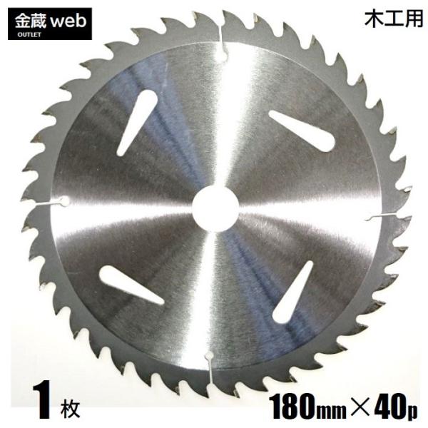 木工用チップソー 外径180mm 刃数40P アウトレット (1枚) 仮枠用 解体作業用 一般木材用 合板用 電気丸ノコ用 充電式丸ノコ用 丸鋸 替刃