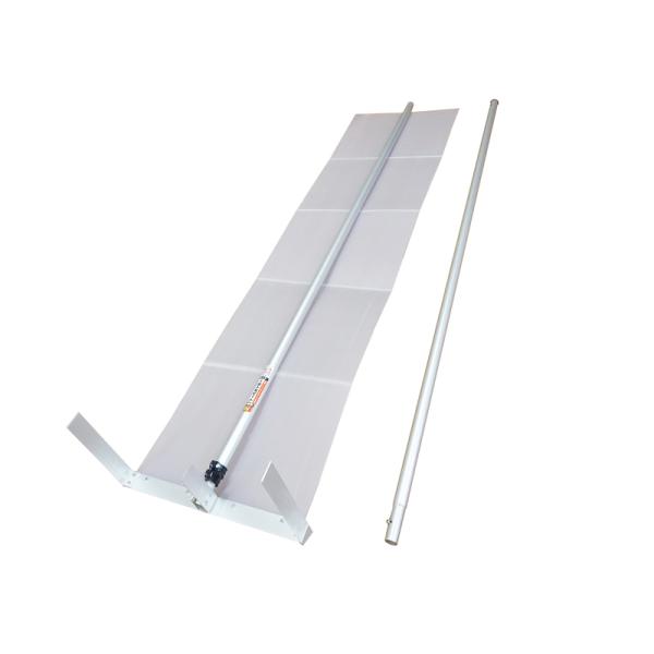 ＜商品用途・特長＞・屋根に登らず雪降ろしが出来て安全。・雪がどんどん滑り落ちてくるので短時間で雪降ろしが出来ます。・最小186cmから伸縮パイプを伸ばすことで347cmに、延長パイプを取付ければ最大520cmに。・シート2枚付。付属のシート...