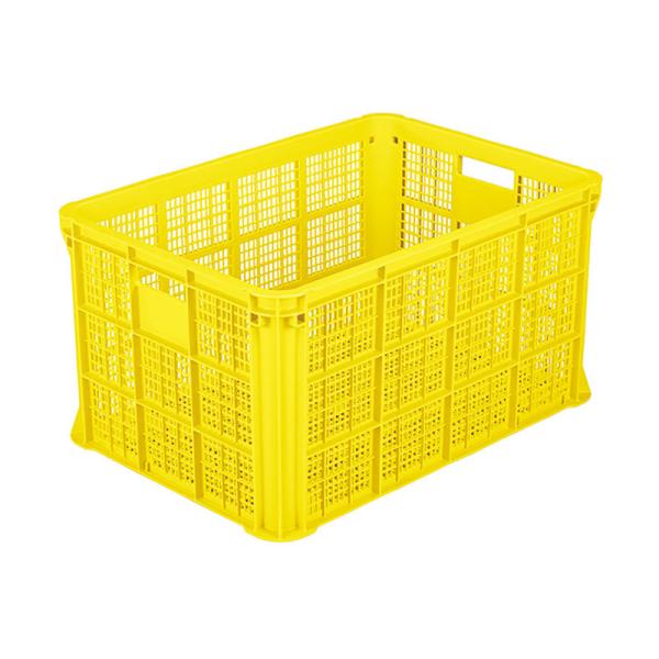 ＜用途・特徴＞・果実や野菜の採集、集荷、選果、運搬、貯蔵等、産地から市場までの用途の広いコンテナーです。・漁業、農業、青果その他多くの業種のお客さまにお使いいただいております。・メッシュ構造で通気性が良い設計。