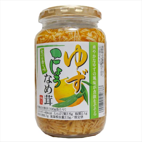 国産えのき茸に柚子胡椒を加えたなめ茸です。柚子胡椒の爽やかな風味がご飯とよく合います。サラダや冷奴に乗せても美味しくお召し上がり頂けます。是非「ゆずこしょうなめ茸」をご賞味ください。