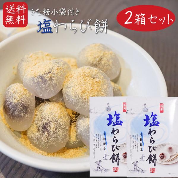 送料無料】塩わらび餅 15個入り×2箱 小袋きな粉付き ワラビ餅 送料無料】塩わらび餅 15個入り×2箱 小袋きな粉付き ワラビ餅