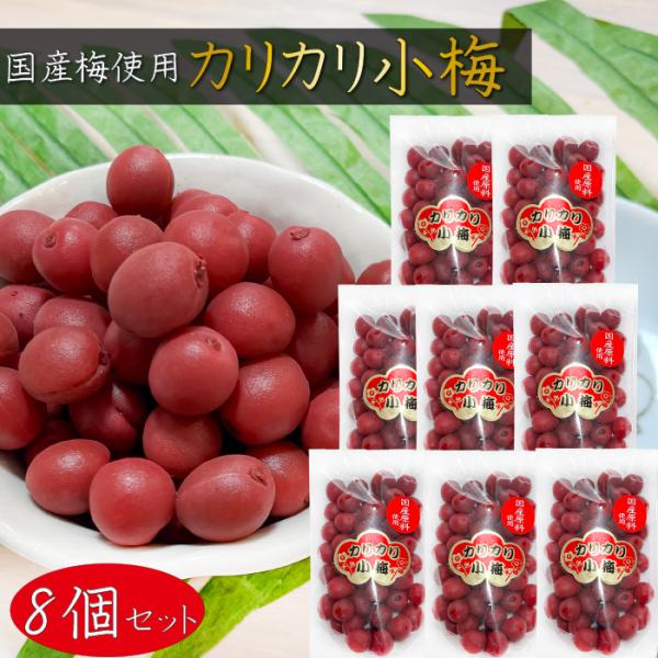 送料無料】国産梅使用 カリカリ小梅 200g×8個 カリカリ梅 国産