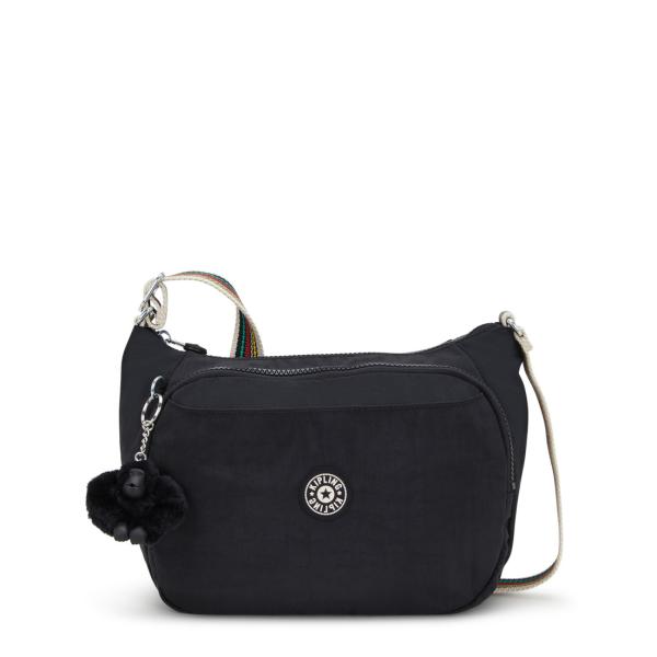 Kipling ブラック ショルダーバッグ　未使用 kipling キプリング 公式 ショルダーバッグ CAI(Black Stripe WF