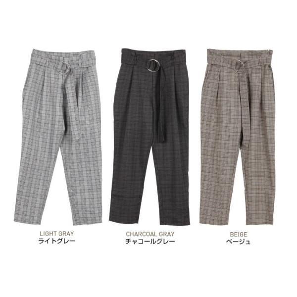 レディース ボトムス パンツ テーパード グレンチェック ベルト トレンド 春コーデ ライトグレー チャコールグレー ベージュ 春 Buyee Buyee 일본 통신 판매 상품 옥션의 대리 입찰 대리 구매 서비스