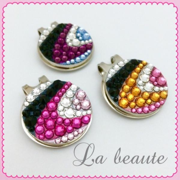 *SWAROVSKI*ゴルフマーカー クリップセット プッチ柄 スワロフスキー