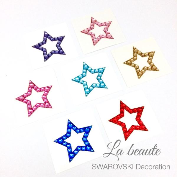 デコシール スワロフスキー 星 SWAROVSKI スター キラキラ スマホ アイコス
