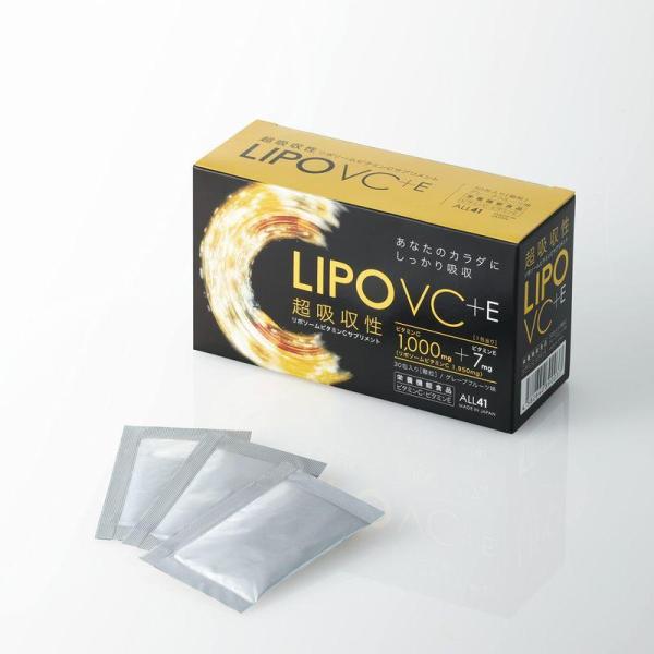 LIPO VC+E 超吸収 リポソーム ビタミンC サプリメント リポソーム1,950mg（ビタミンC1,000mg/日） 日本製 箱なし