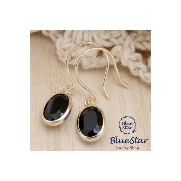 オニキスがおしゃれなサークルデザインピアス K10YG オニキスがおしゃれなサークルデザインピアス K10YG 【公式通販】