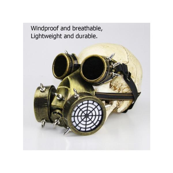 スチームパンク ガスマスク ゴーグル スパイク スケルトンウォリアー デスマスク マスカレード コスプレ ハロウィン