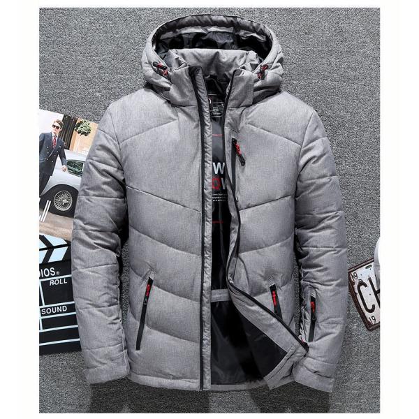 秋冬 営業 戸外メンズジャケット厚い暖かダウンジャケット グレー スポーツコートホワイトダックダウン90 ジャケット