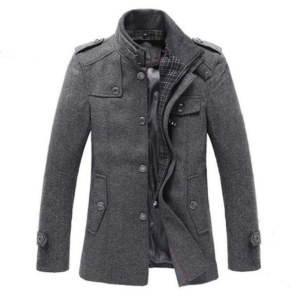 秋冬新品 メンズ ウールラシャコートビジネスジャケット モッズコート アウター カジュアル 厚手 トレンチコート