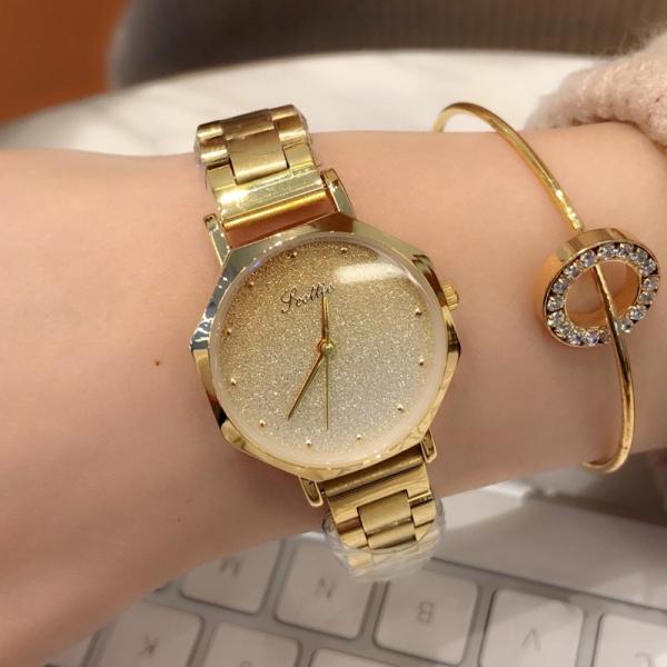 新しいファッションins風女性時計人格グラデーションダイヤルレディーススチールベルト時計カジュアルワイルドウォッチ