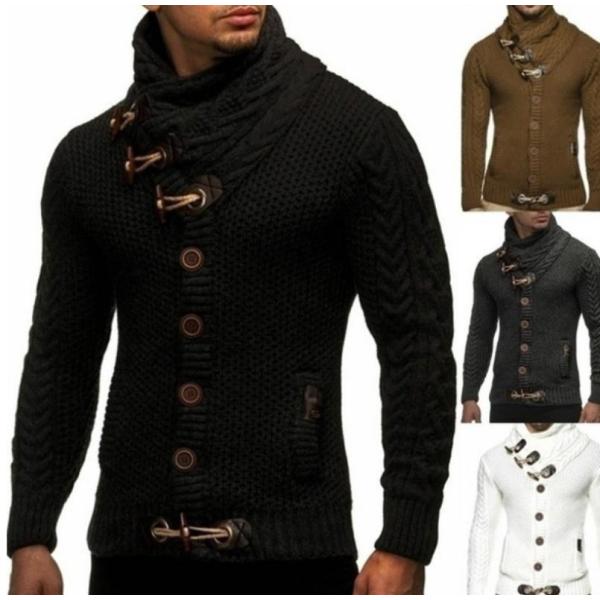 6色 メンズカーディガン アウター ニット セーター コーディガン カーデ カットソー コート アウター羽織 厚手 個性