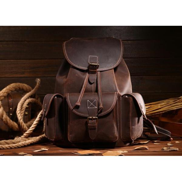 最高級本革保証 本革 厚革 総革 リュックサック リュック メンズ