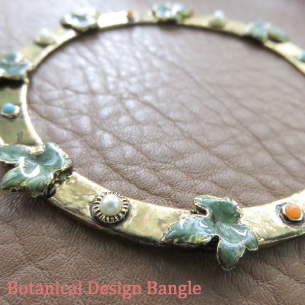 パール ゴールド メタル バングル ブレスレット 大人 レディース