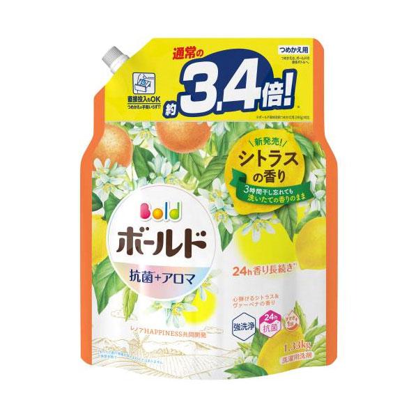 10個セット　ボールド シトラス&ヴァーベナの香り 詰替 1650g 1.65 ボールド [売り切れました] P&G ボールドジェル シトラス&ヴァーベナ