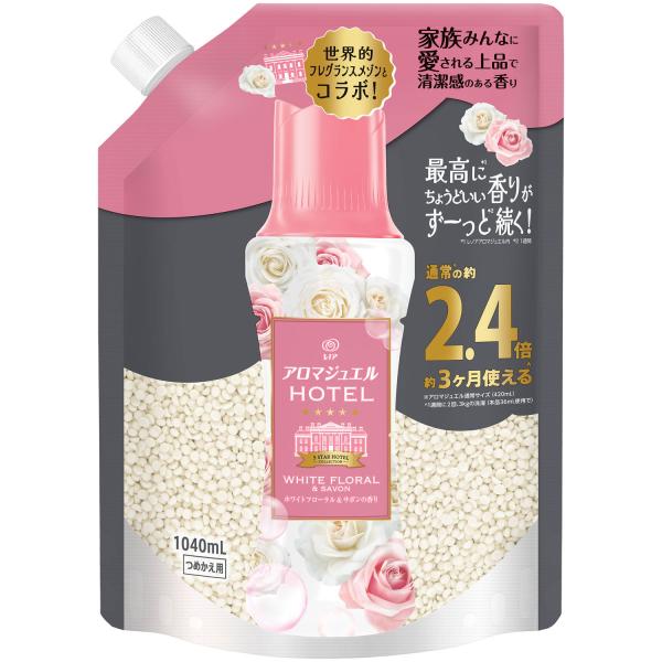 P&G レノア アロマジュエル ホワイトフローラル＆サボンの香り つめかえ 1040mL