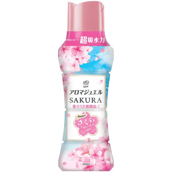 レノア アロマジュエル SAKURA 衣料用香り付けビーズ さくらフローラルの香り 本体 400mL 【期間限定】