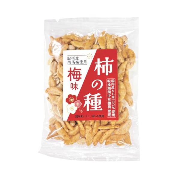 ■商品名：柿の種<梅味>転換期間中有機梅使用■内容量：65g■原材料：もち米（国内産）、ピーナッツ（アメリカ産）、有機たまり醤油、梅加工品、植物油脂、麦芽水飴、食塩、香辛料、カツオ粉末、シイタケ粉末、昆布粉末、（一部に落花生・大...