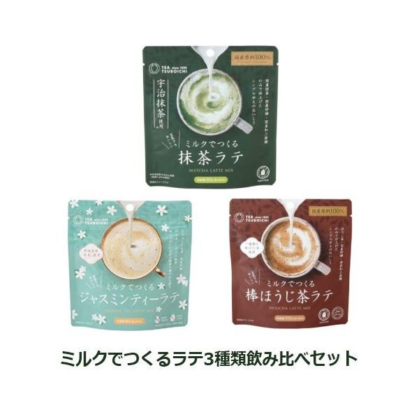 ミルクでつくるラテ3種類飲み比べセット 【つぼ市製茶本舗】 : きらら