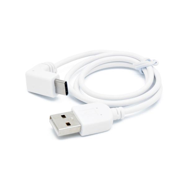 日本トラストテクノロジー 3.0A急速充電/通信対応 垂直L型TypeCケーブル (ホワイト) JSC-008WH