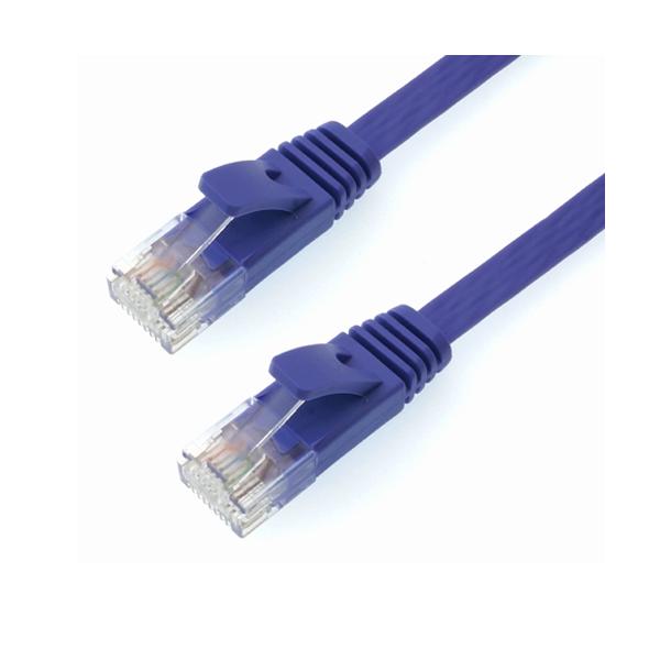 HORIC LANケーブル UTP カテゴリー6A フラット 1m パープル LC10-505FB
