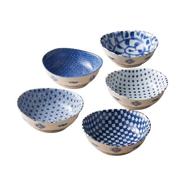 藍染 楕円小鉢5柄揃 K20488028 : はるいろ暮らしの雑貨店 - 通販