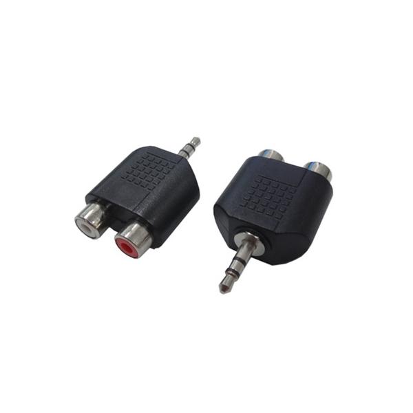 変換名人 AVプラグ RCA(メス)2P to 3.5mm(オス)ステレオ AV/RCA2J-35PS(2P)