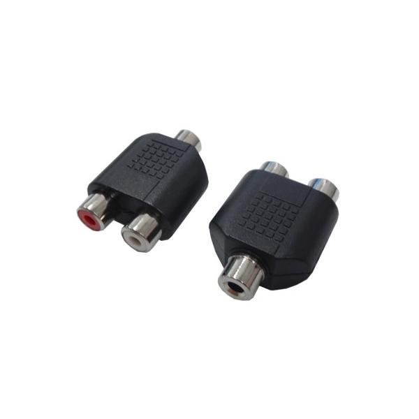変換名人 AVプラグ RCA(メス)2P to 3.5mm(メス)ステレオ AV/RCA2J-35JS(2P)