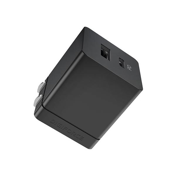 デジフォース Cube キューブ型PD充電器 20W 1A1C ブラック D0061BK