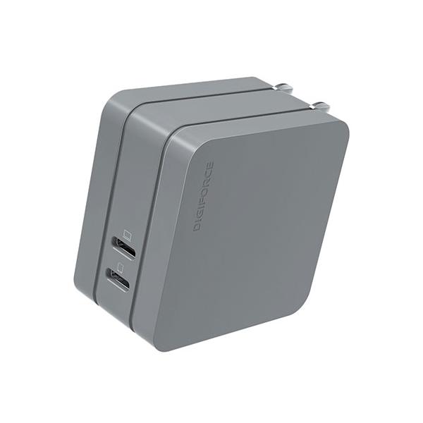 デジフォース Square スタイリッシュPD充電器 65W 2C チャコールグレー D0082CG