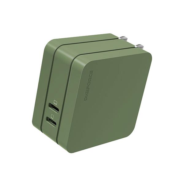 デジフォース Square スタイリッシュPD充電器 65W 2C オリーブグリーン D0082OG