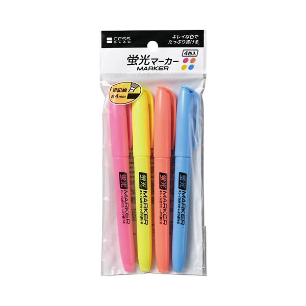 CESS GLAD 蛍光マーカー4P 22351607 : はるいろ暮らしの雑貨店 CESS GLAD 蛍光マーカー4P 22351607 : はるいろ暮らしの雑貨店