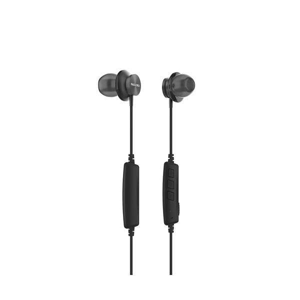 NAGAOKA 長時間連続再生アルミニウムハウジング高音質Bluetoothワイヤレスイヤホン　ブラック BT825BK