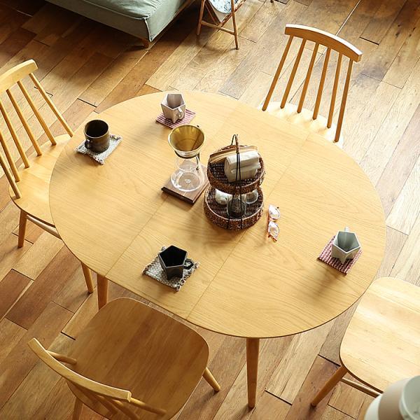 円形 伸長式ダイニングテーブル Rizn(リズン) ナチュラルタイプ 伸長式