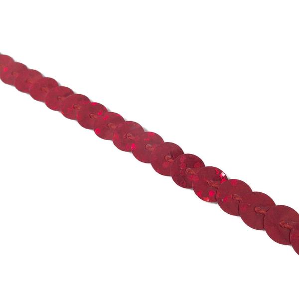 【当日出荷商品】<br>サイズ 幅0.6cm×長さ3ｍ巻き色 赤（レッド）たっぷり3m巻きのスパンコールテープです。赤（レッド）のスパンコールテープがキラキラ。ラメ（ホログラム）の入ったスパンコールがかわいい、スパンコールテープ...