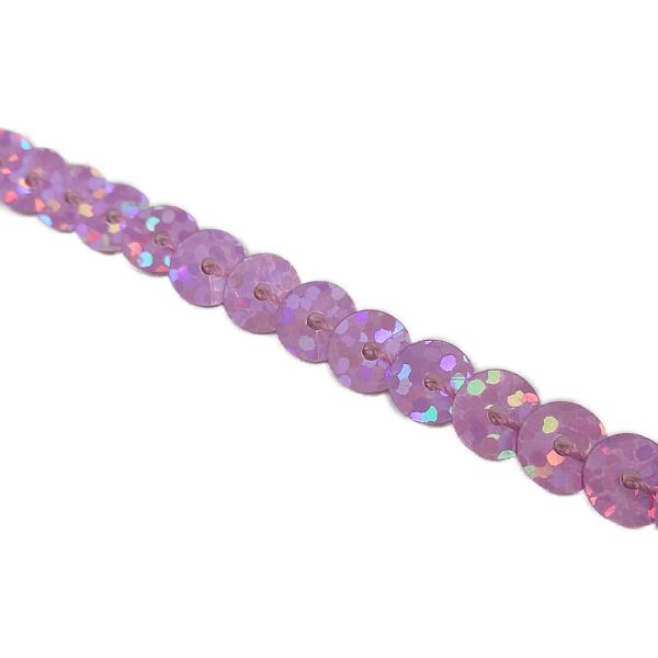 キラリ手芸部 No.284ラメ有りスパンコールテープ 手芸用(ピンク色)_幅0.6cm×長さ3ｍ巻き シークイン sequin