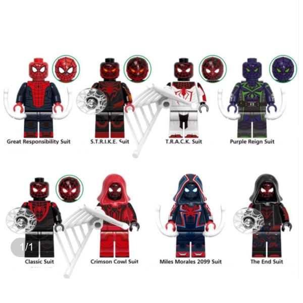 スパイダーマン ミニフィグ 8体セット レゴ互換 ゲーム : きらっ スパイダーマン ミニフィグ 8体セット レゴ互換 ゲーム : きらっ