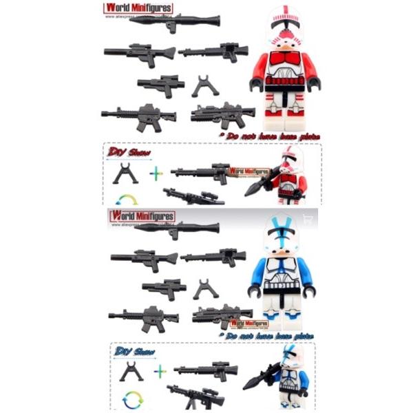 クローントルーパー赤と青 武器付 スターウオーズ風 レゴ互換 Zc2xxeb1kd きらっとフィギュア 通販 Yahoo ショッピング