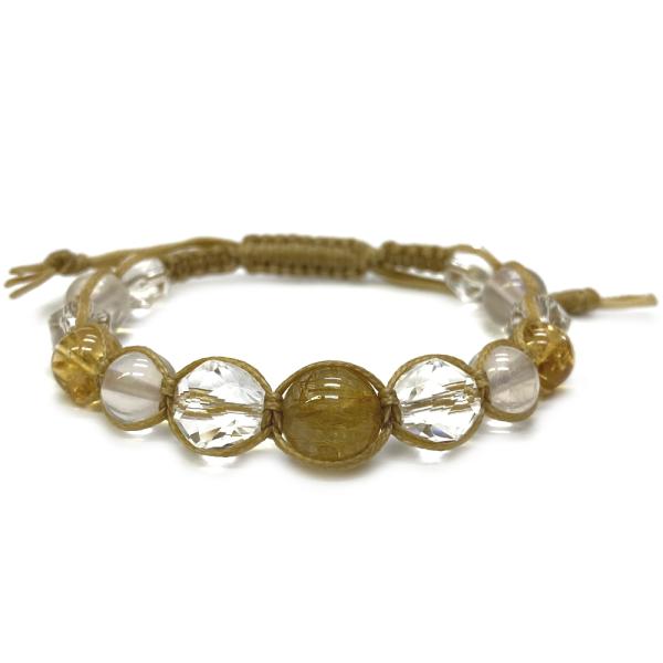 亀模様❁ラリマー❤︎マクラメ編みブレスレット◮1466◭2色編み